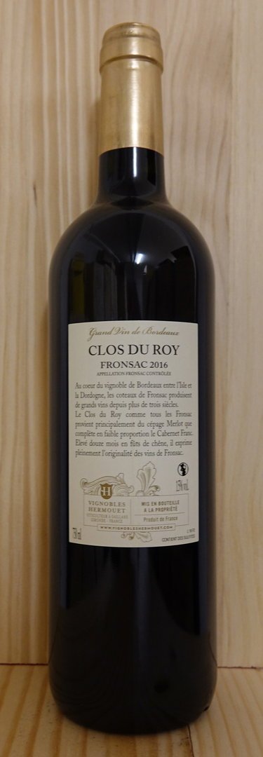 Clos du Roy 2016, Fronsac