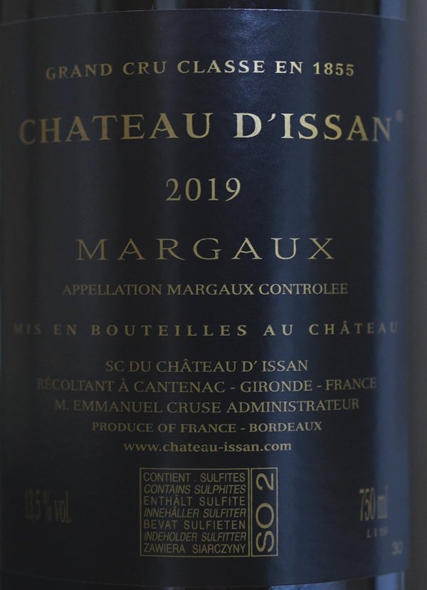 Château d' Issan 2019, 3ème Grand Cru Classé Margaux