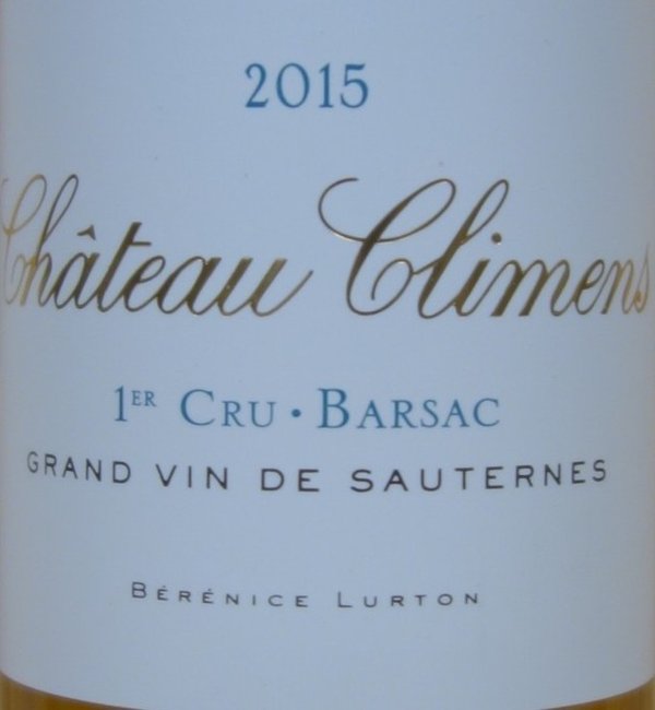 Château Climens 2015, 1er Cru Barsac