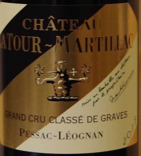 Château Latour Martillac blanc 2015, Grand Cru Classé de Graves