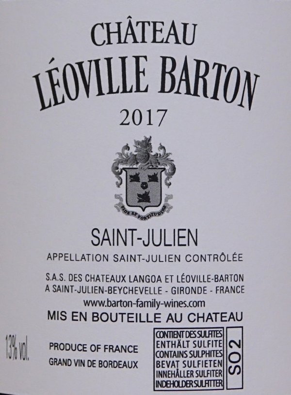 Château Leoville Barton 2017, 2ème Grand Cru Classé St.-Julien Magnum