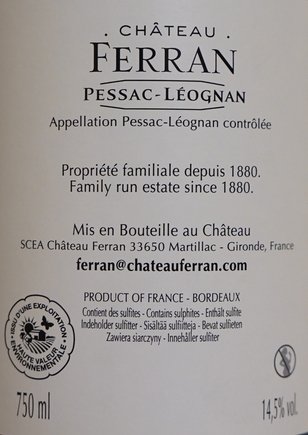 Château Ferran 2018, Pessac-Leognan