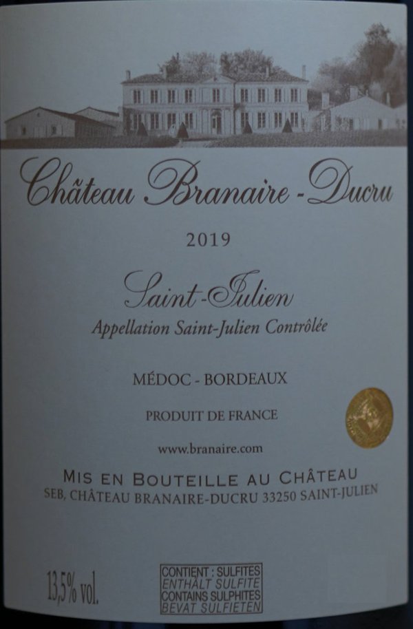 Château Branaire Ducru 2019, 4ème Grand Cru Classé - Magnum