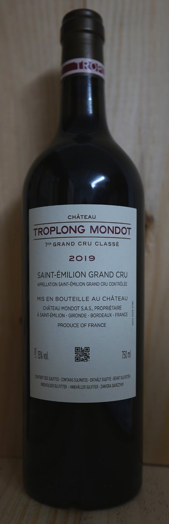 Château Troplong Mondot 2019, 1er Grand Cru Classé St. Emilion
