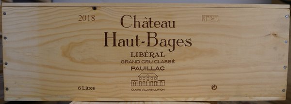 Château Haut-Bages Liberal 2018, 5ème Grand Cru Classé Pauillac Impériale 6L