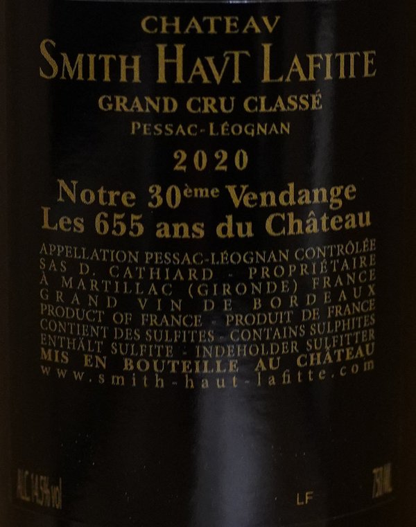 Château Smith Haut Lafitte 2020, Grand Cru Classé Pessac-Leognan