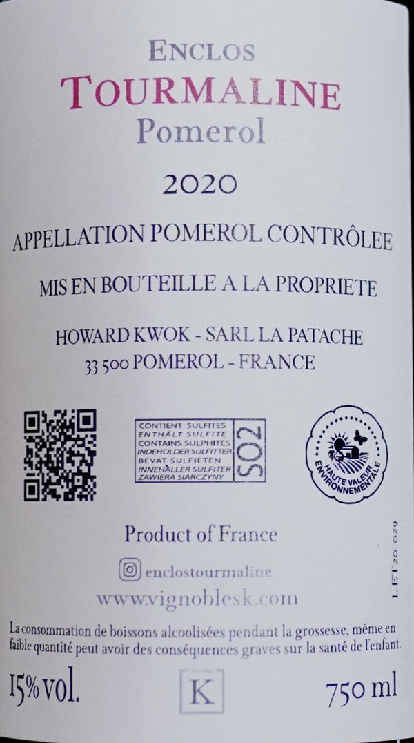 Château Enclos Tourmaline 2020, Pomerol