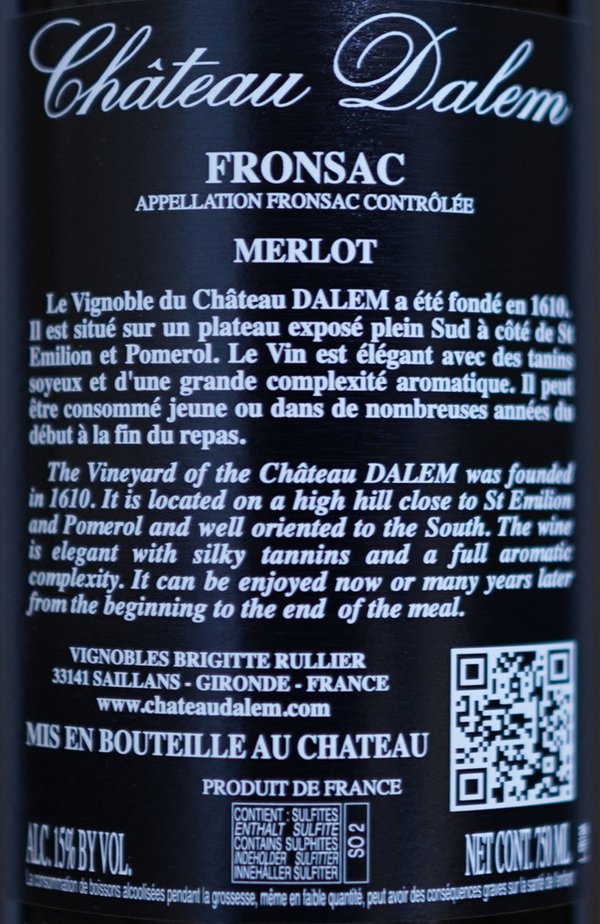 Château Dalem 2019, Fronsac